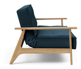 Splitback Frej Sofa Bed, Oak, Argus/Navy Blue