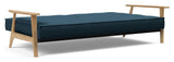 Splitback Frej Sofa Bed, Oak, Argus/Navy Blue