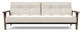 Splitback frej sofa seng, røkt eik, off-white bouclé