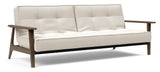 Splitback frej sofa seng, røkt eik, off-white bouclé