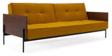 Splitback Lauge Sofa Bed, Curry