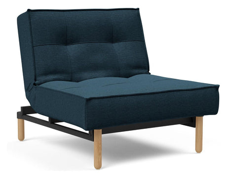 Splitback Stem Lounge Chair, Argus/Navy Blue