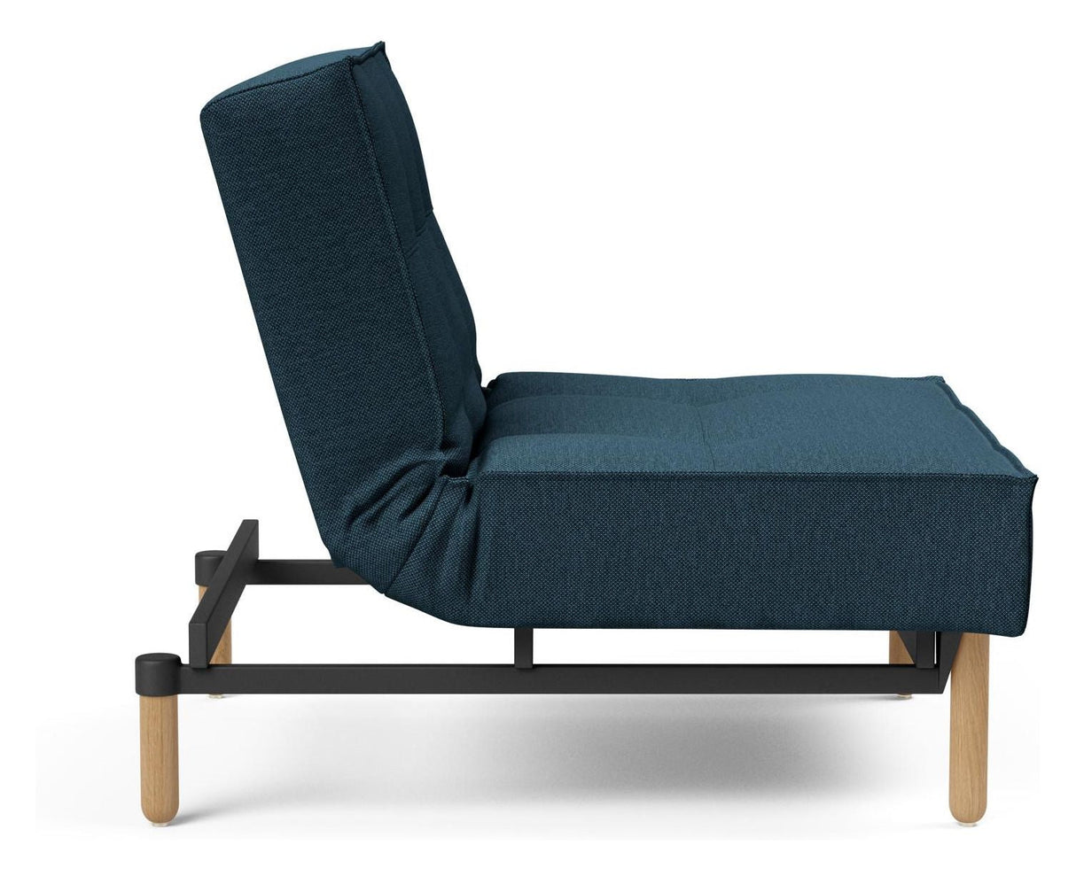 Splitback Stem Lounge Chair, Argus/Navy Blue