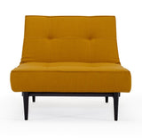 Splitback Styletto Lounge Chair, Yellow W. Svarte ben