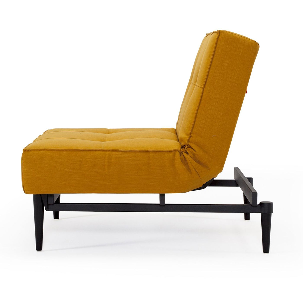 Splitback Styletto Lounge Chair, Yellow W. Svarte ben