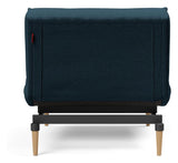 Splitback Styletto Lounge Chair, Light Wood, Argus/Navy Blue