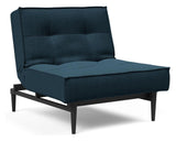 Splitback Styletto Lounge Chair, Black, Argus/Navy Blue