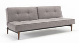 Splitback Styletto Sofa Bed med mørke treben, blandet dans/grå