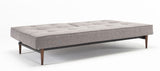 Splitback Styletto Sofa Bed med mørke treben, blandet dans/grå