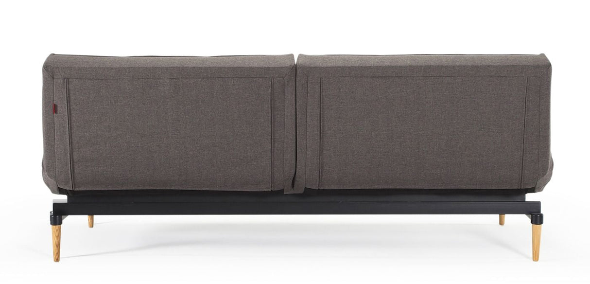 Splitback Styletto Sofa Bed med lette treben, flashtex, mørkegrå