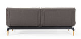 Splitback Styletto Sofa Bed med lette treben, flashtex, mørkegrå