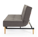 Splitback Styletto Sofa Bed med lette treben, flashtex, mørkegrå