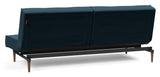 Splitback Styletto Sofa Bed, Dark Wood, Argus/Navy Blue