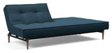 Splitback Styletto Sofa Bed, Dark Wood, Argus/Navy Blue