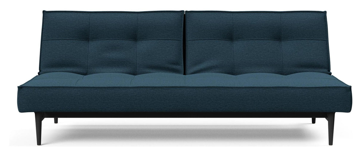 Splitback Styletto Sofa Bed, Black, Argus/Navy Blue