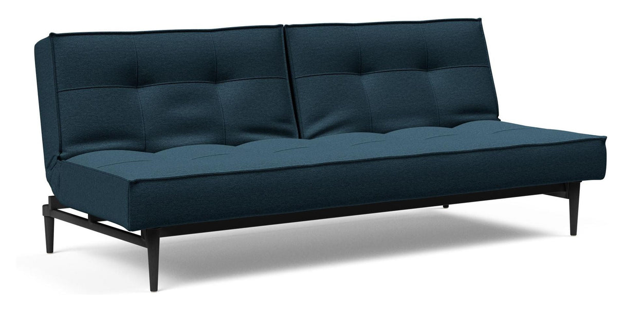 Splitback Styletto Sofa Bed, Black, Argus/Navy Blue