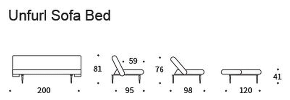 Utfoldelig sovesofa, Bouclé/Ochre 