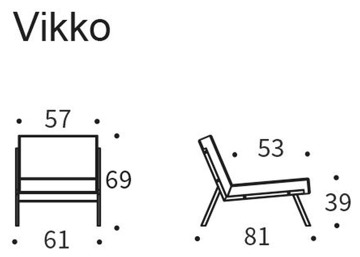 Vikko Lounge Chair, Bouclé/Blå 