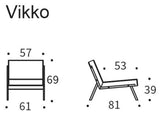 Vikko Lounge Chair, Bouclé/Blå 