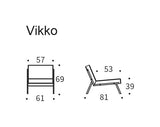 Vikko lounge stol, gul