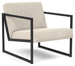 Vikko Lounge stol med armlener, Beige Bouclé 