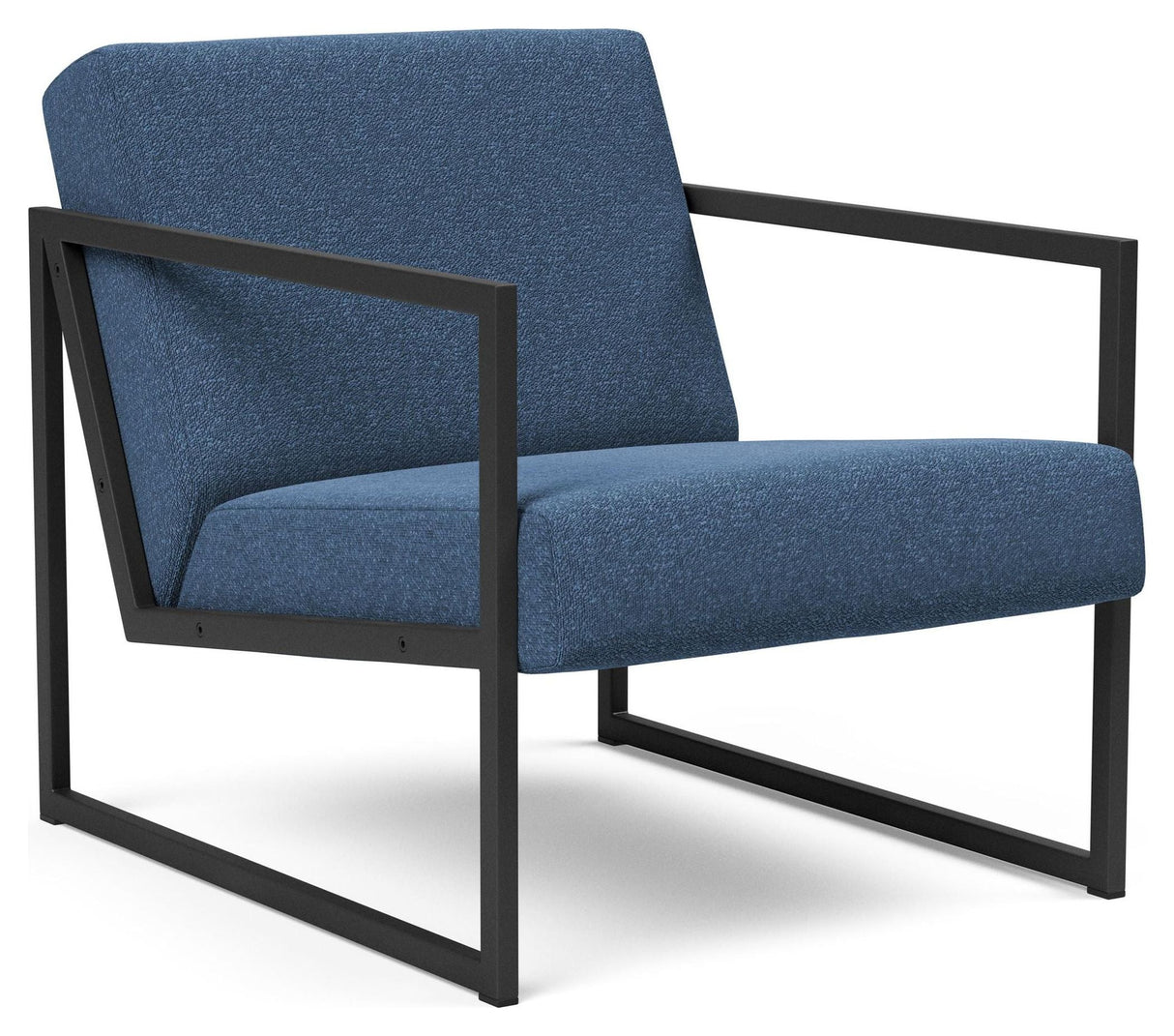 Vikko Lounge stol med armlener, Bouclé/Blue