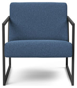 Vikko Lounge stol med armlener, Bouclé/Blue