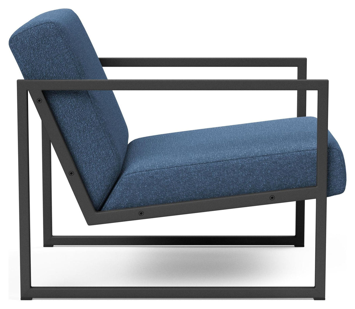 Vikko Lounge stol med armlener, Bouclé/Blue