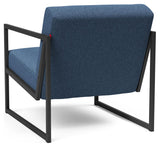 Vikko Lounge stol med armlener, Bouclé/Blue