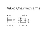 Vikko Lounge stol med armlener, vri granitt