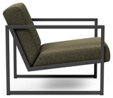 Vikko Lounge Chair med armlener, Bouclé/Forest Green