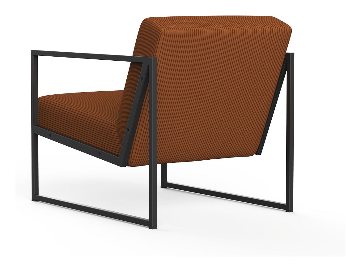 Vikko Lounge -stol med armlener, Corduroy/Burnt Orange