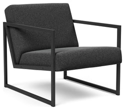 Vikko Lounge stol med armlener, Bouclé/Charcoal 