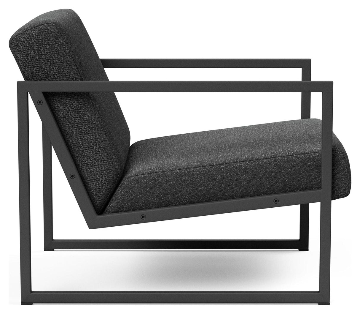 Vikko Lounge stol med armlener, Bouclé/Charcoal 