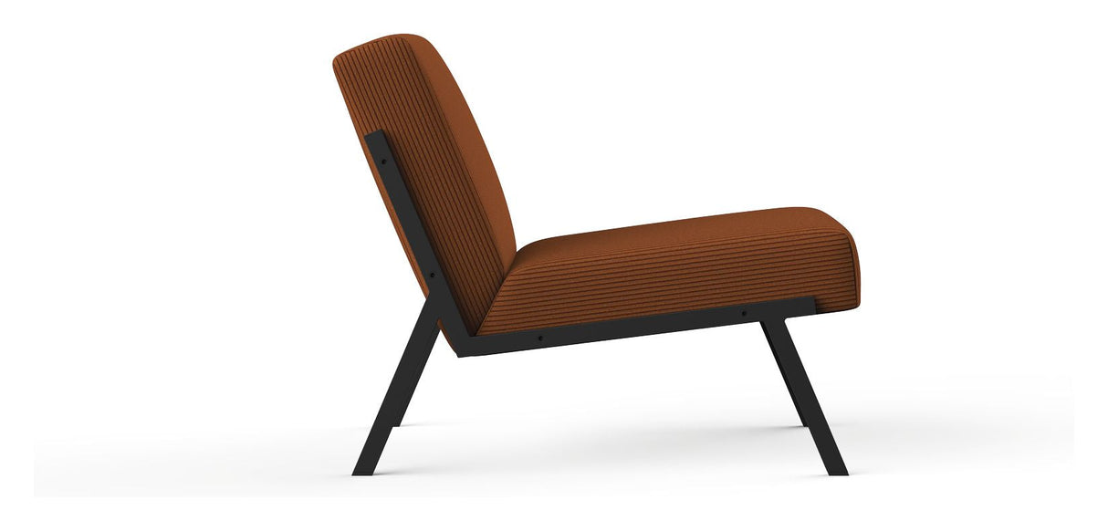 Vikko Lounge Chair, Corduroy/Burnt Orange