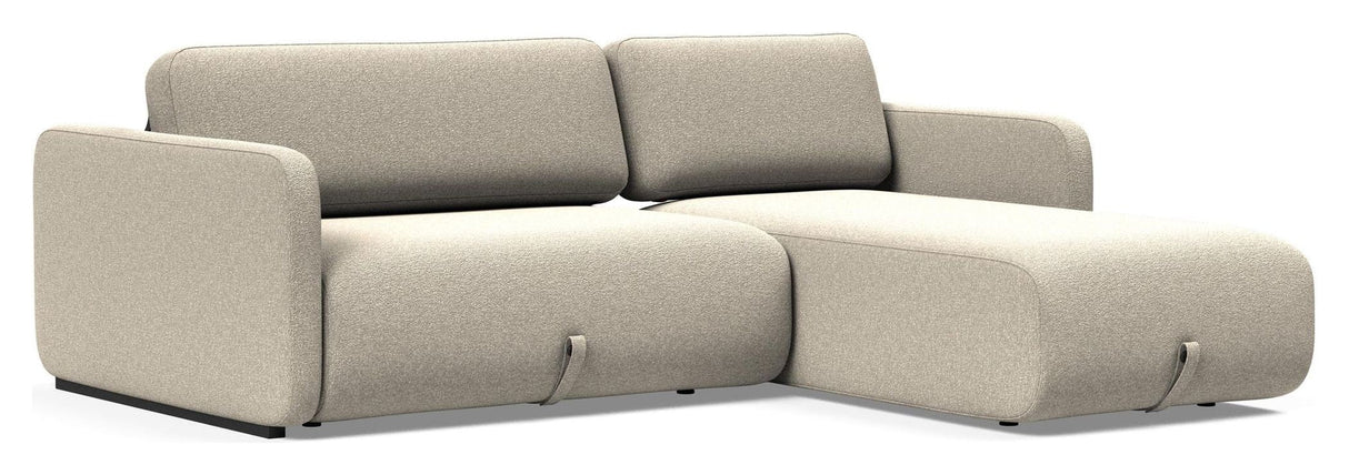 Vogan Sovesofa med sjeselong, Bouclé/Beige 