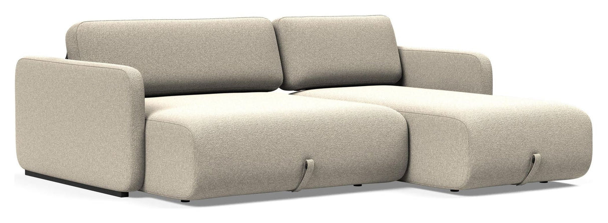 Vogan Sovesofa med sjeselong, Bouclé/Beige 