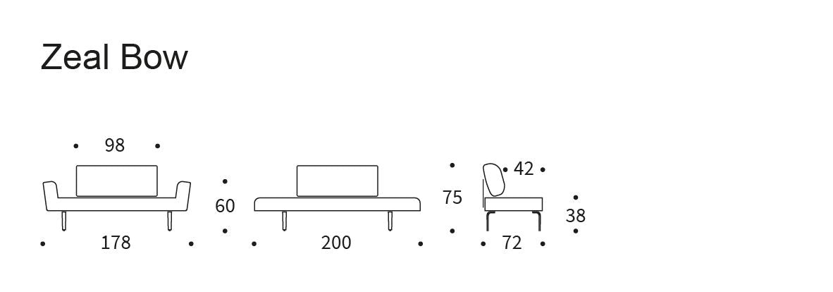 Zeal Bow Daybed, Twist/Granite