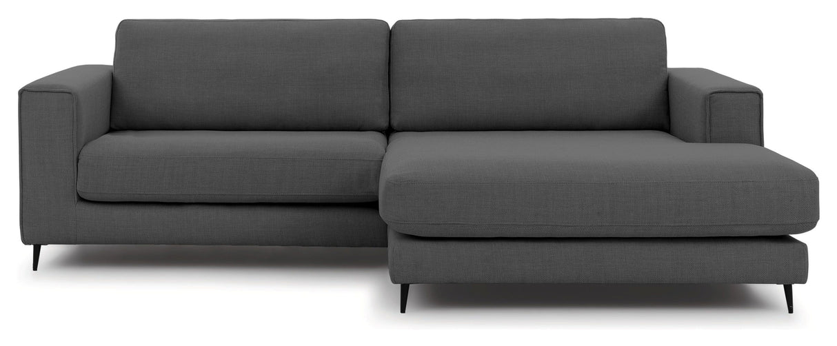 Bernadotte Sofa m. bred sjeselong XL høyre, antrasitt 