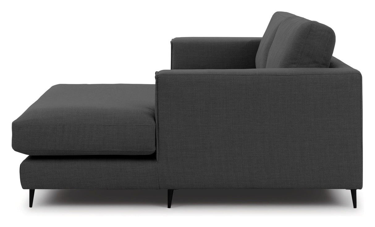 Bernadotte Sofa m. bred sjeselong XL høyre, antrasitt 