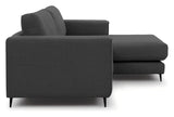 Bernadotte Sofa m. bred sjeselong XL høyre, antrasitt 