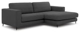 Bernadotte Sofa m. bred sjeselong XL høyre, antrasitt 