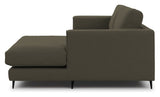 Bernadotte Sofa m. bred sjeselong XL høyre, Grønn 