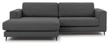 Bernadotte Sofa m. bred sjeselong XL venstre, antrasitt 