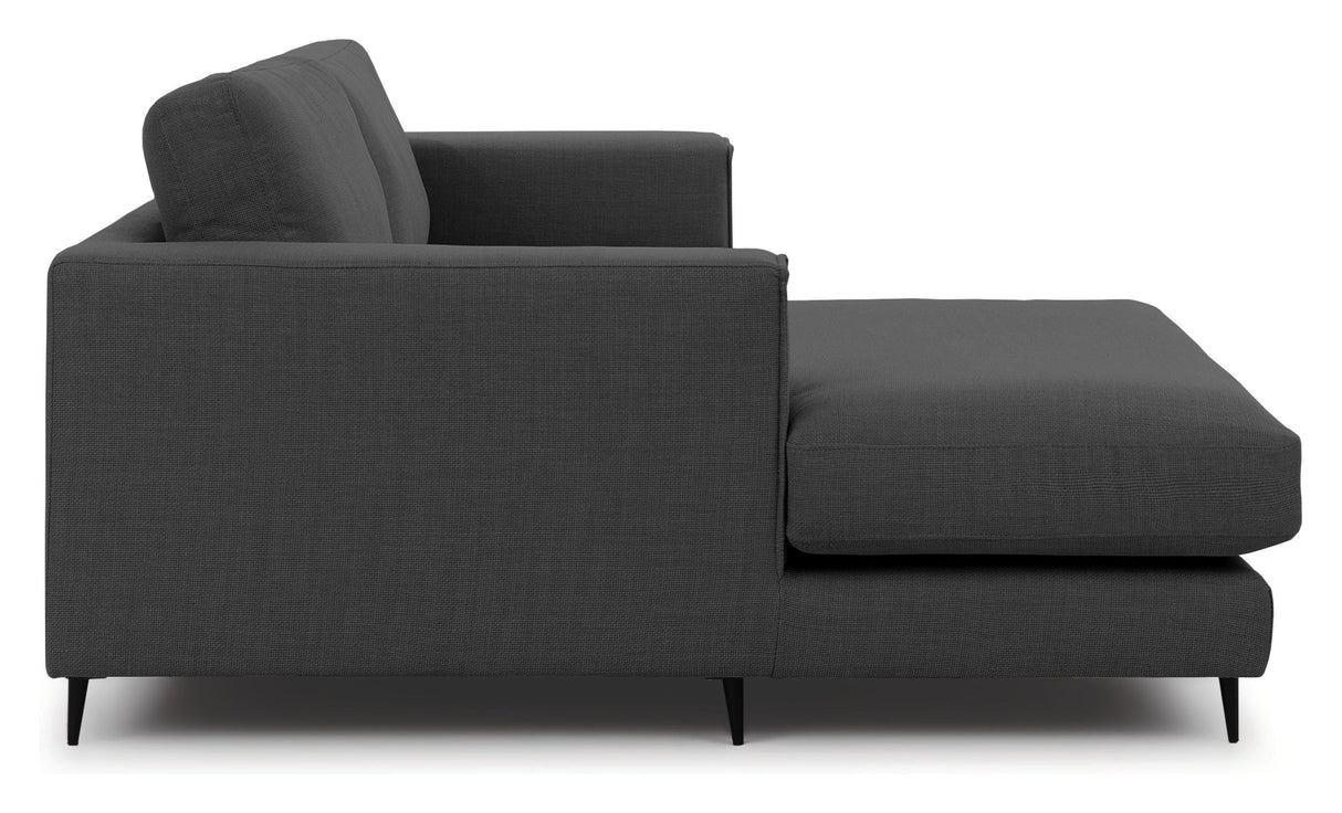 Bernadotte Sofa m. bred sjeselong XL venstre, antrasitt 