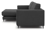 Bernadotte Sofa m. bred sjeselong XL venstre, antrasitt 