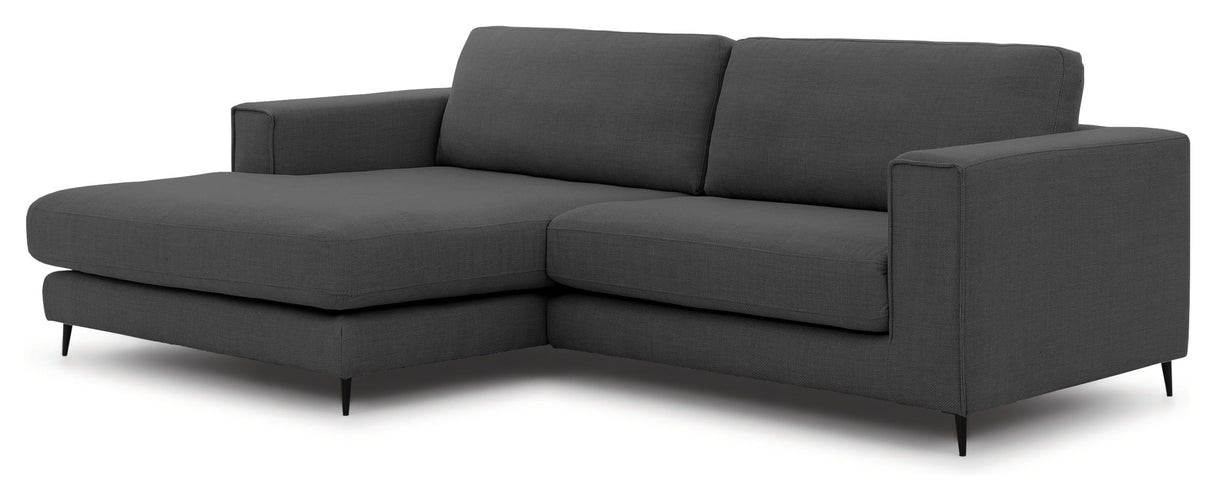 Bernadotte Sofa m. bred sjeselong XL venstre, antrasitt 