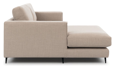 Bernadotte Sofa m. bred sjeselong XL venstre, Beige 