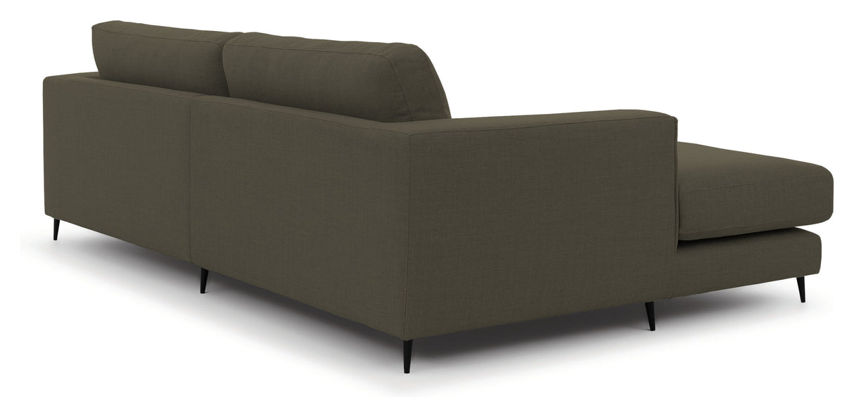 Bernadotte Sofa m. bred sjeselong XL venstre, Grønn 