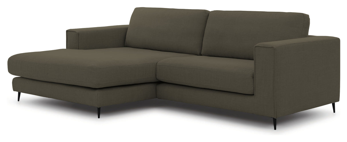 Bernadotte Sofa m. bred sjeselong XL venstre, Grønn 